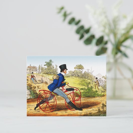 Briefkaart: Het hobbypaard: fietsprototype Briefkaart (Staand voorkant)