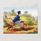 Briefkaart: Het hobbypaard: fietsprototype Briefkaart (Voorkant)