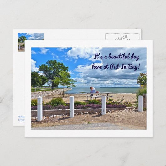 briefkaart, "HET IS EEN MOOIE DAG IN PUT-IN-BAY" Briefkaart (Voorkant / Achterkant)