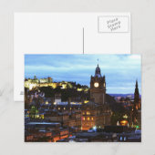 Briefkaart Het kasteel van Edinburgh in Glasgow (Voorkant / Achterkant)