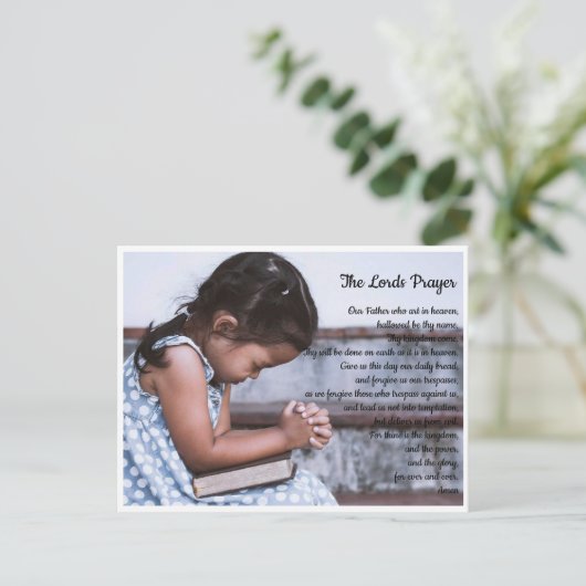 Briefkaart - Het Lords Prayer (Staand voorkant)