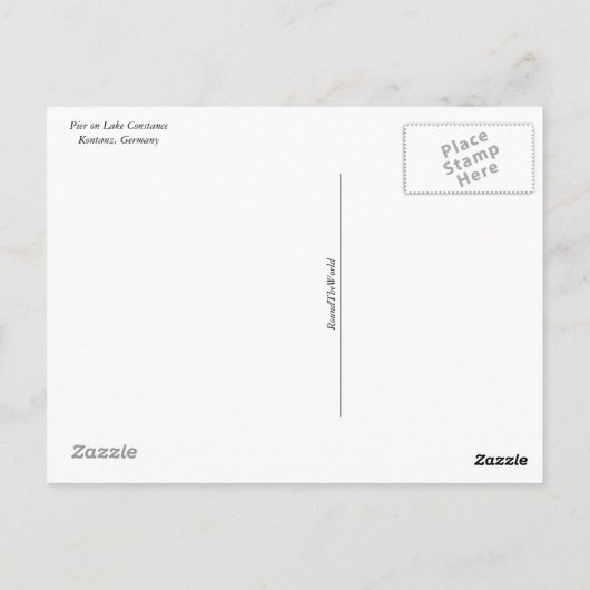 Briefkaart - het Meer van Konstanz, Konstanz (Achterkant)