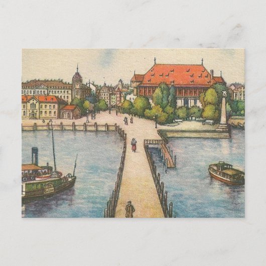Briefkaart - het Meer van Konstanz, Konstanz (Voorkant)