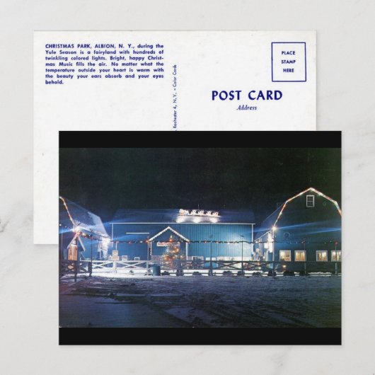 Briefkaart - het Park van Kerstmis (Voorkant / Achterkant)