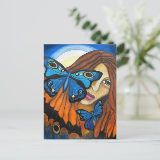 Briefkaart: "Het passeren" Briefkaart (Staand voorkant)