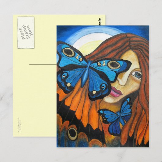 Briefkaart: "Het passeren" Briefkaart (Voorkant / Achterkant)