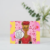 Briefkaart - het strand maakt alles vast wat brief (Staand voorkant)