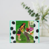 Briefkaart - het strand maakt alles vast wat brief (Staand voorkant)