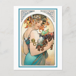 Briefkaart - Het verzamelen van fruit