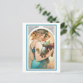 Briefkaart - Het verzamelen van fruit (Staand voorkant)