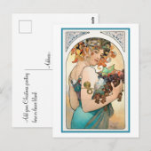 Briefkaart - Het verzamelen van fruit (Voorkant / Achterkant)