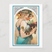 Briefkaart - Het verzamelen van fruit (Voorkant)