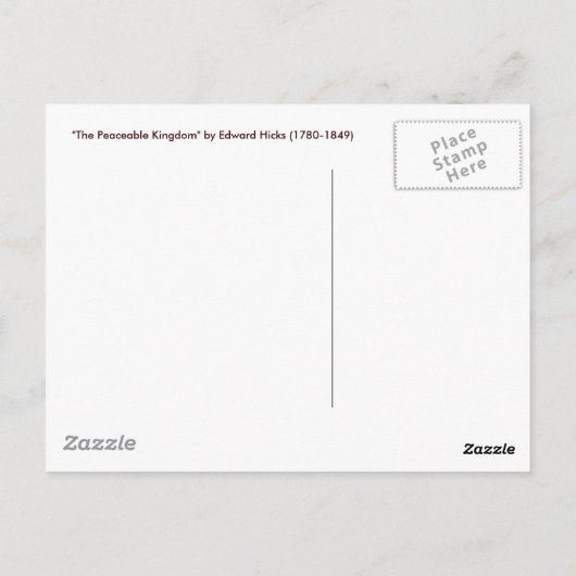 Briefkaart: Het Vreedzame Koninkrijk Briefkaart (Achterkant)