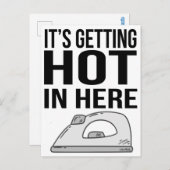 Briefkaart-het wordt hier Hete in Briefkaart (Voorkant / Achterkant)