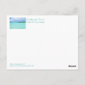 briefkaart/ "Het zijn Turks & Caicos. . Adem!" Briefkaart (Achterkant)