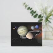 briefkaart "Het zonnestelsel" (Staand voorkant)