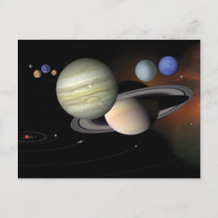 briefkaart "Het zonnestelsel"