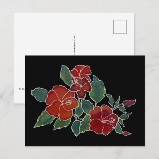 Briefkaart - Hibiscus Blossom (Voorkant / Achterkant)