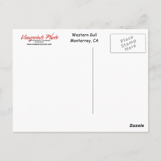 Briefkaart:  Hier kijk je naar Gull Briefkaart (Achterkant)