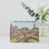 Briefkaart - Historic Street: Lawrence, Kansas (Staand voorkant)