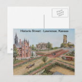 Briefkaart - Historic Street: Lawrence, Kansas (Voorkant / Achterkant)