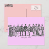 Briefkaart historische kostuums (Voorkant / Achterkant)