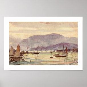  Briefkaart Hobart, Tasmania, Australië Poster