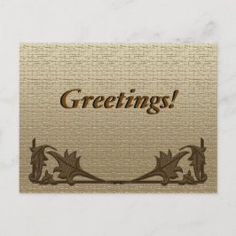 Briefkaart - Hoekstrijkijzers en linnen