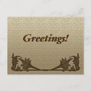 Briefkaart - Hoekstrijkijzers en linnen