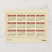 briefkaart Hokusai Calendar 2012 (Achterkant)