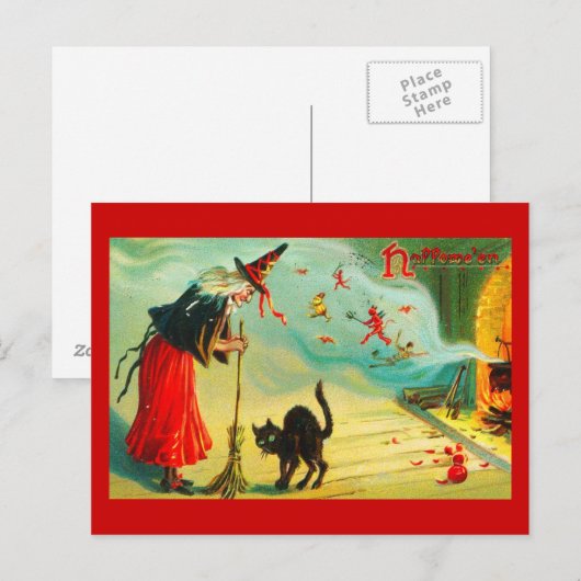 Briefkaart-Holiday Art- Halloween 16 Feestdagenkaart (Voorkant / Achterkant)