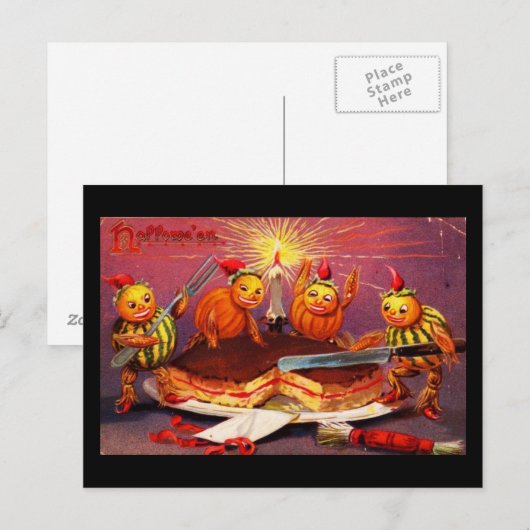 Briefkaart-Holiday Art- Halloween 17 Feestdagenkaart (Voorkant / Achterkant)