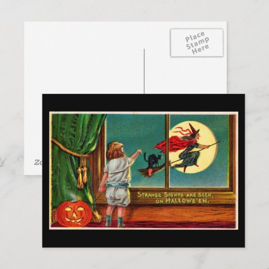 Briefkaart-Holiday Art- Halloween 18 Feestdagenkaart (Voorkant / Achterkant)