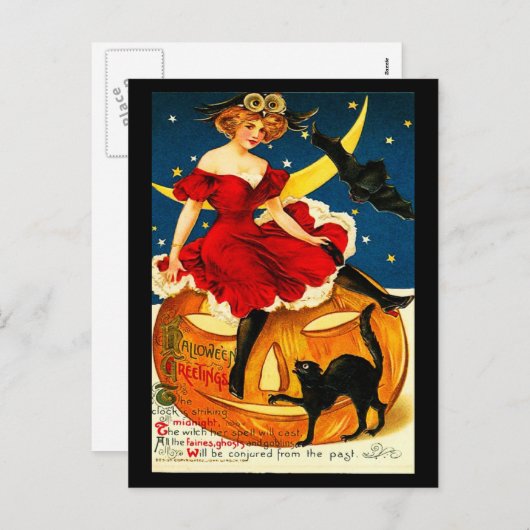 Briefkaart-Holiday Art- Halloween 1 Feestdagenkaart (Voorkant / Achterkant)