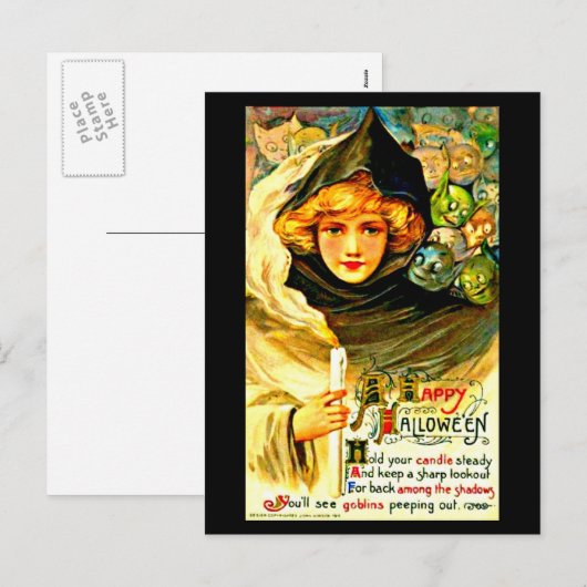 Briefkaart-Holiday Art- Halloween 33 Feestdagenkaart (Voorkant / Achterkant)