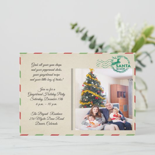  Briefkaart Holiday Celebraion Party (Staand voorkant)