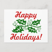 Briefkaart - Holly Greetings (Voorkant)