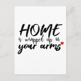 briefkaart 'Home is' Citaat