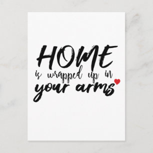 briefkaart 'Home is' Citaat