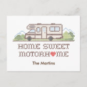 Briefkaart Home Sweet Motor Home (Voorkant)