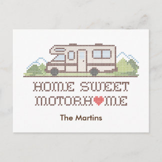 Briefkaart Home Sweet Motor Home
