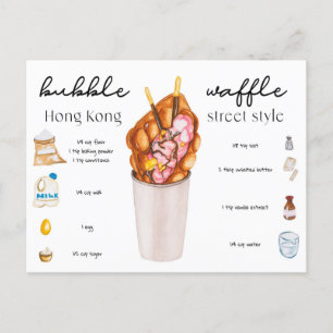 Briefkaart - Hong Kong Egg Waffle
