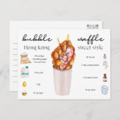 Briefkaart - Hong Kong Egg Waffle (Voorkant / Achterkant)