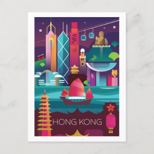 Briefkaart Hongkong