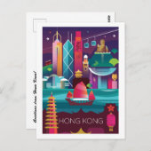 Briefkaart Hongkong (Voorkant / Achterkant)