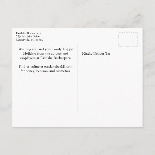  Briefkaart honingbijen (Achterkant)