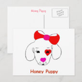 Briefkaart honingpuppy (Voorkant / Achterkant)