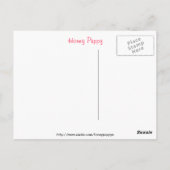 Briefkaart honingpuppy (Achterkant)