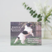 Briefkaart Hoorsteengedicht door Ladee Basset (Staand voorkant)