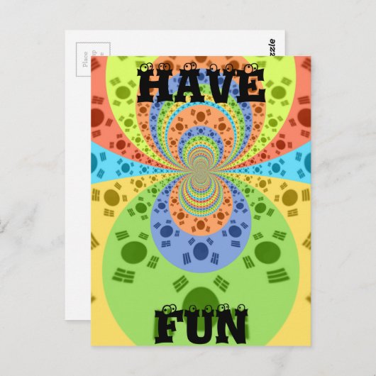 Briefkaart horizontale Sjabloon (Voorkant / Achterkant)